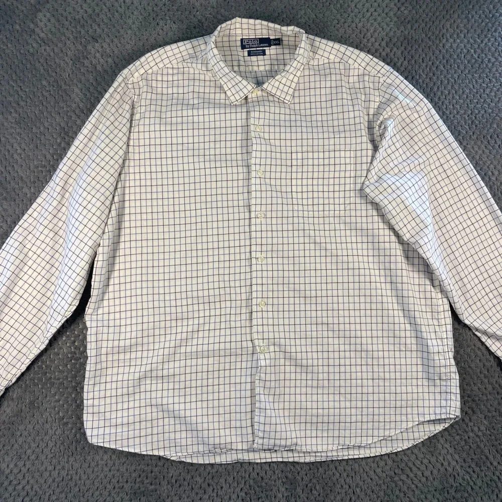Polo Ralph Lauren Bonnard Shirt Mens XXL Check Button‎ Down Long Sleeve Preppy
